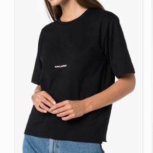Yves Saint Laurent Logo Tshirt - Black